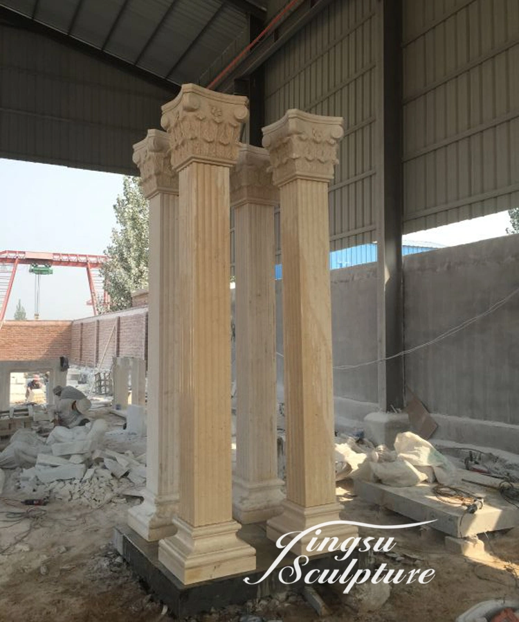 Customized Size Home Decoration White Marble Column