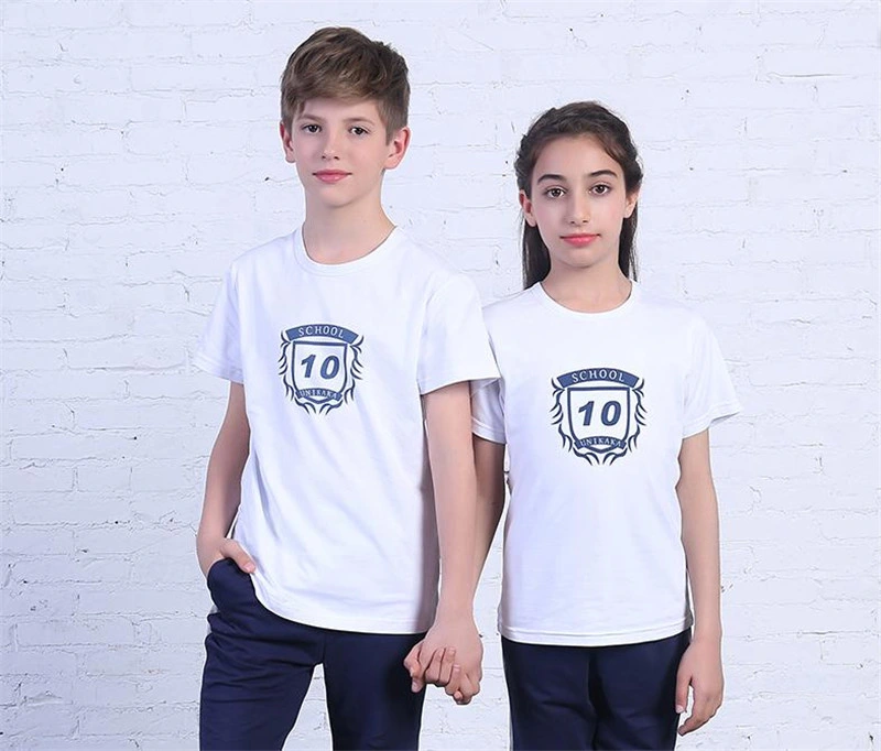 Custom школьная форма короткое замыкание втулку детей T футболка