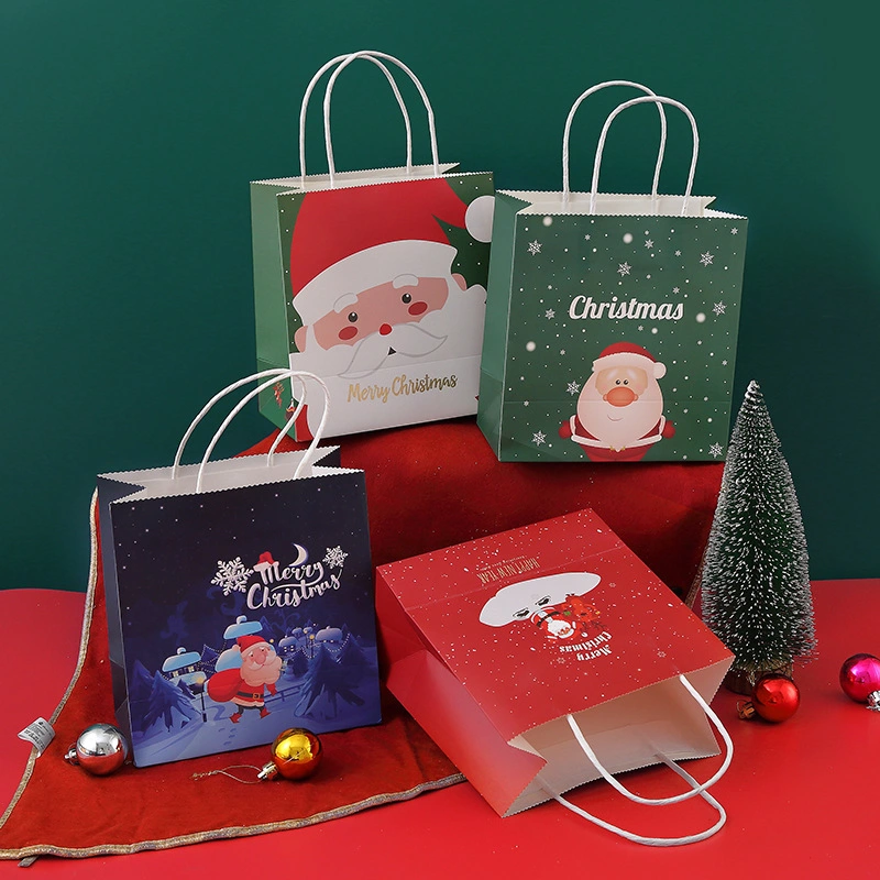 Recycled Printed Shopping Paper Bag Christmas Gift Paper Bag