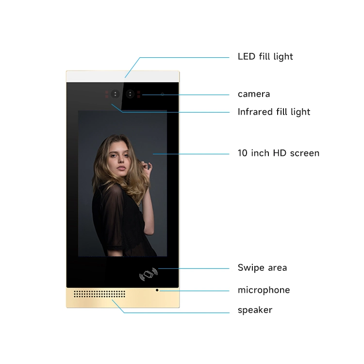 Sistema de segurança doméstica com intercomunicador para telefone com porta de vídeo com controlo remoto iOS/Android Desbloquear