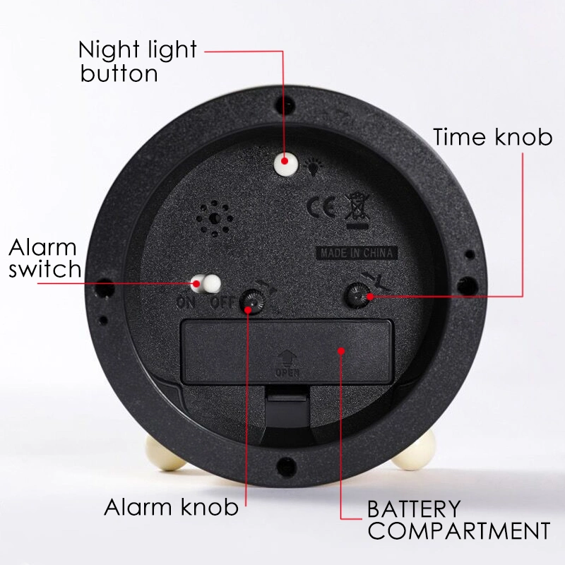 Foska Metal Color Desk Alarm Clock with Light