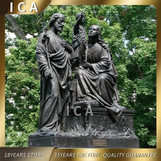 High quality/High cost performance Church Garden Decoration Casting Bronze Jesus Family Sculpture