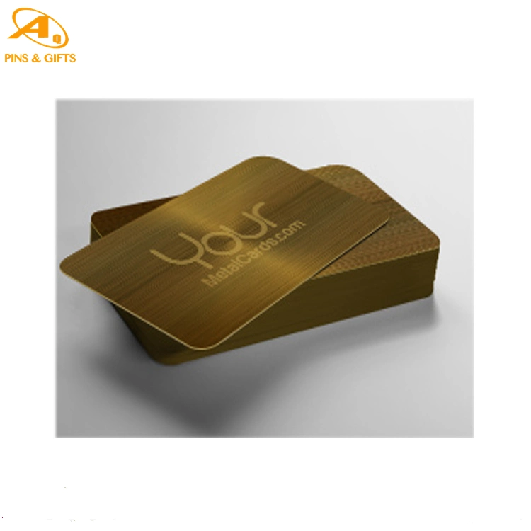 Luxury Credit Metal Card Brush PVC Wire Drawing Effect Metal Name Business Card