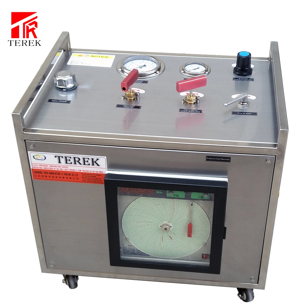 Hydrostaic Test Pump Equipment High Pressure Water Pump Test Bench with Recorder Chart