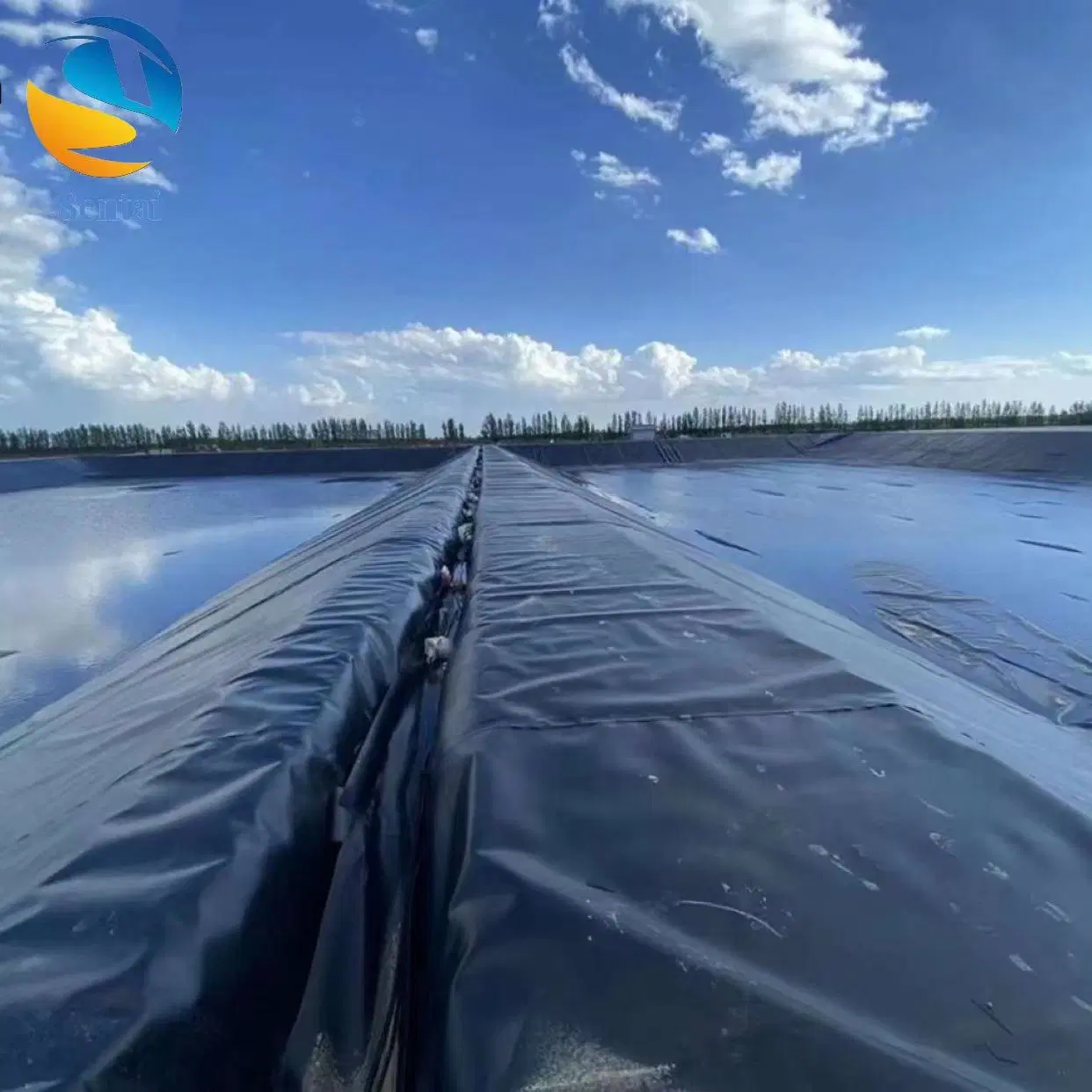 Abwassertank-Auskleidung mit HDPE-Geomembrane für chemische Anlagen