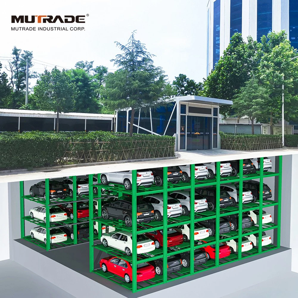 >100 Cars Commercial Parking Mechanical Garage Lift & Shuttle Type Fully Automatic Parking System