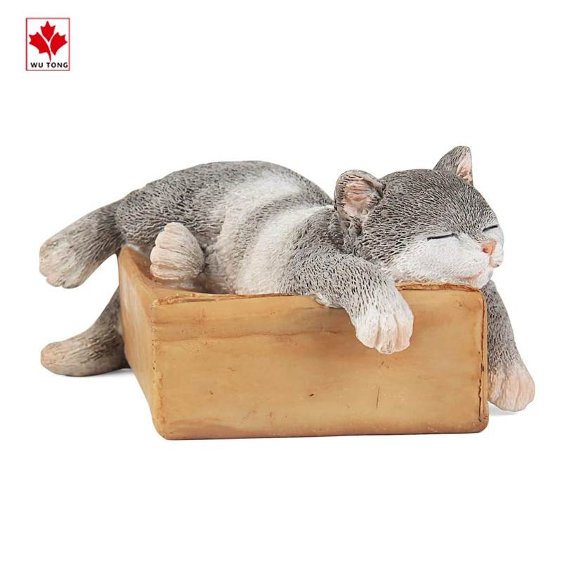 Benutzerdefinierte Realistische Schlafen Katze Figur Home Dekoration