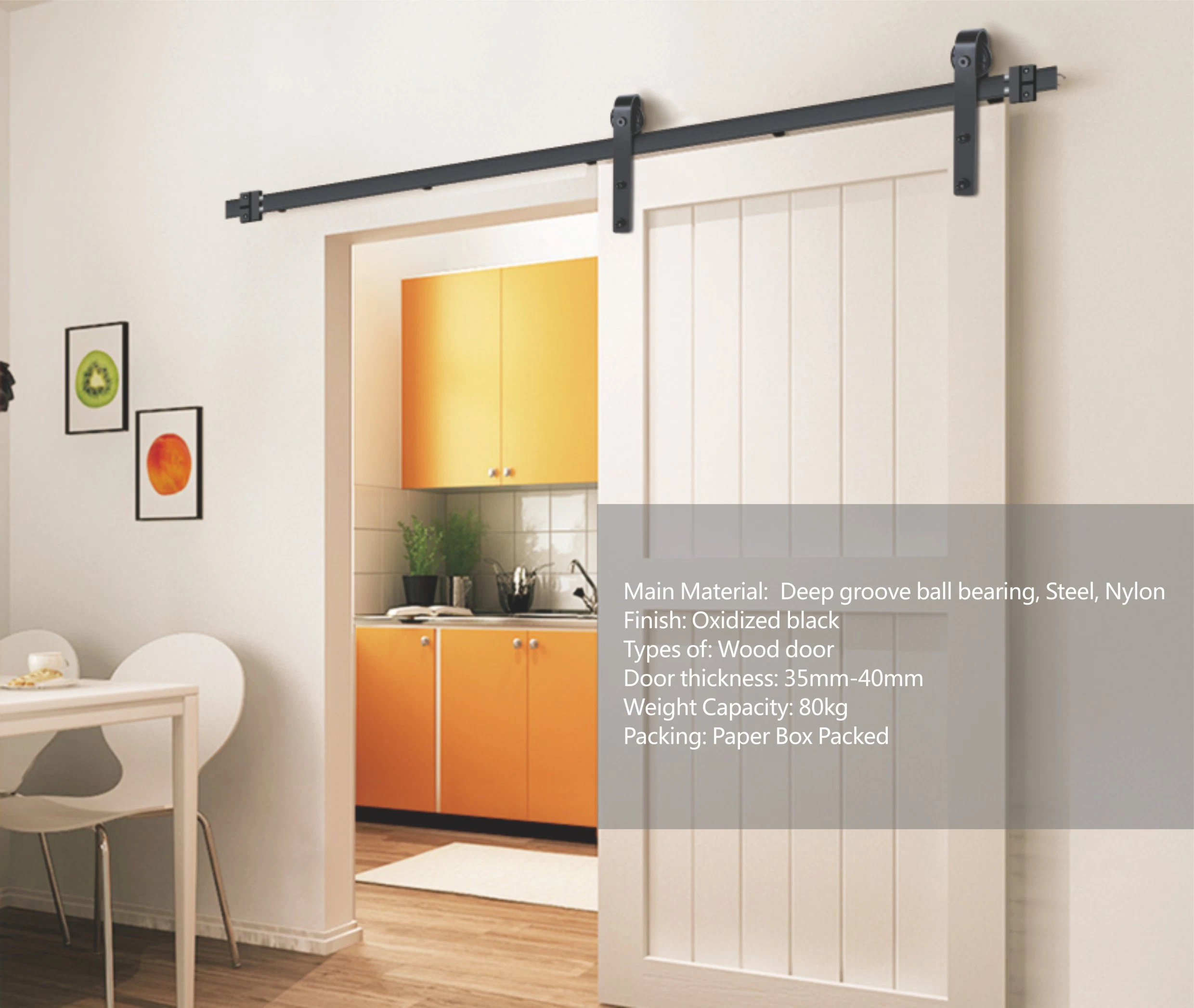 Good Quality Safe Sliding Barn Door Hardware Roller System