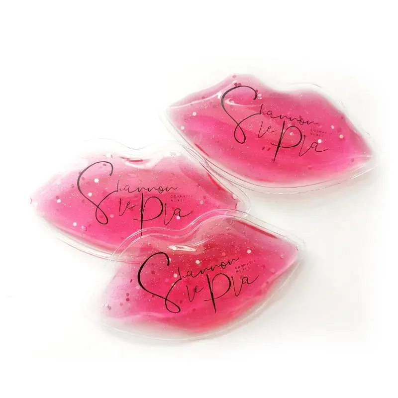 Custom Logo Reusable Personalised Lip Coolers Ice Gel Reusable Hot and Cold Ice Pack for Lips