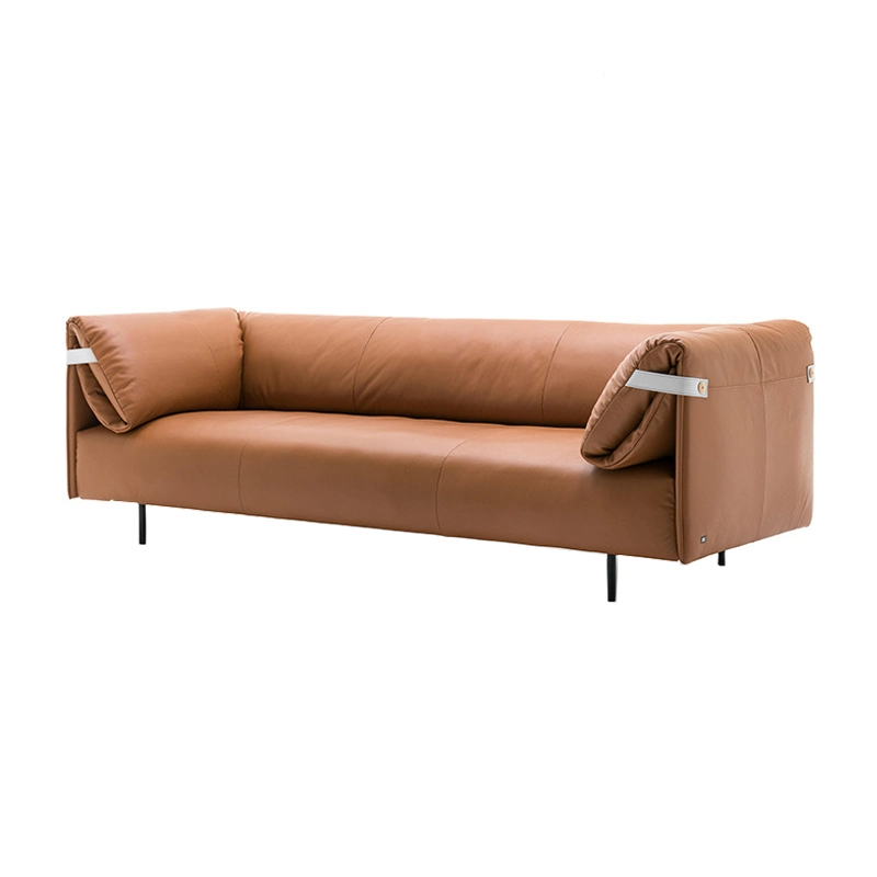 Zebai Foshan Solid Wood Reception Genuine Leather Furniture Fabric Executive Hotel Office Sofa