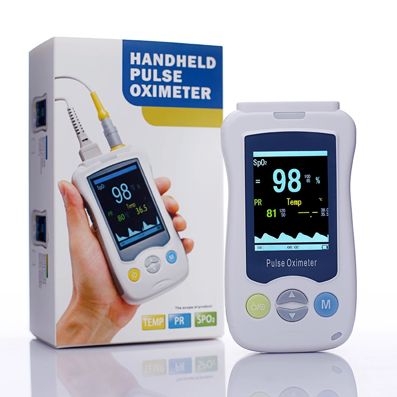 Portable Handheld Pulse Oximeter Measuring Pr, SpO2, Adult, Child, Newborn Blood Oxygen Device