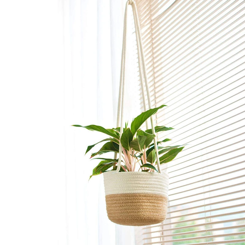 Cotton Rope Hanging Plant Flower Pot Storage Holder Basket