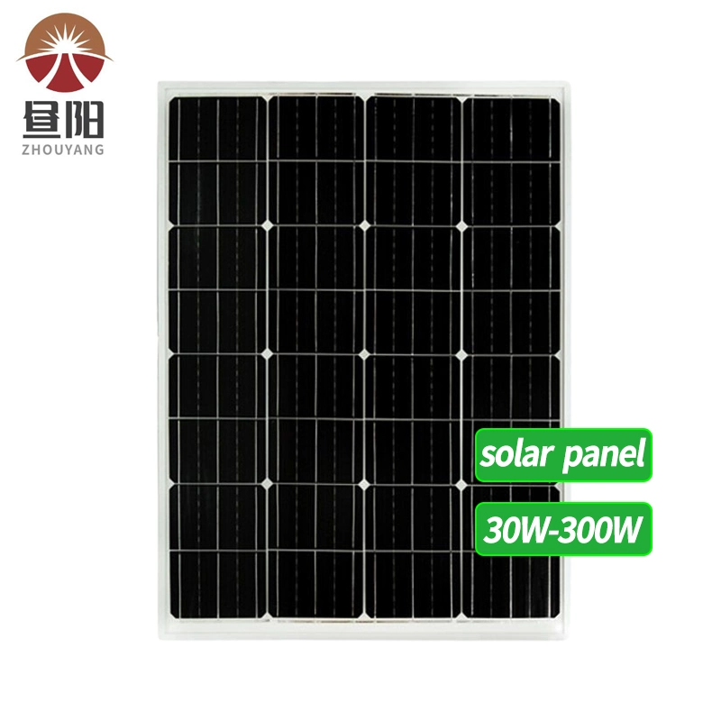 Monocrystalline Silicon 30W Zhouyang Solar Panel Roof Module Price 40W 50W New