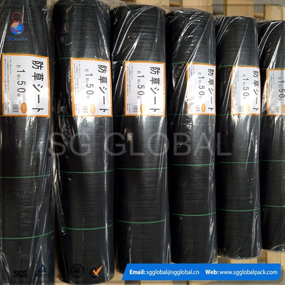 SGS China fabricantes anti-UV de plástico tejida PP negro Geotextile Heavy Duty de la agricultura de la tapa de masa de tejido de la barrera de bloques de jardinería paisajística el control de malezas Mat