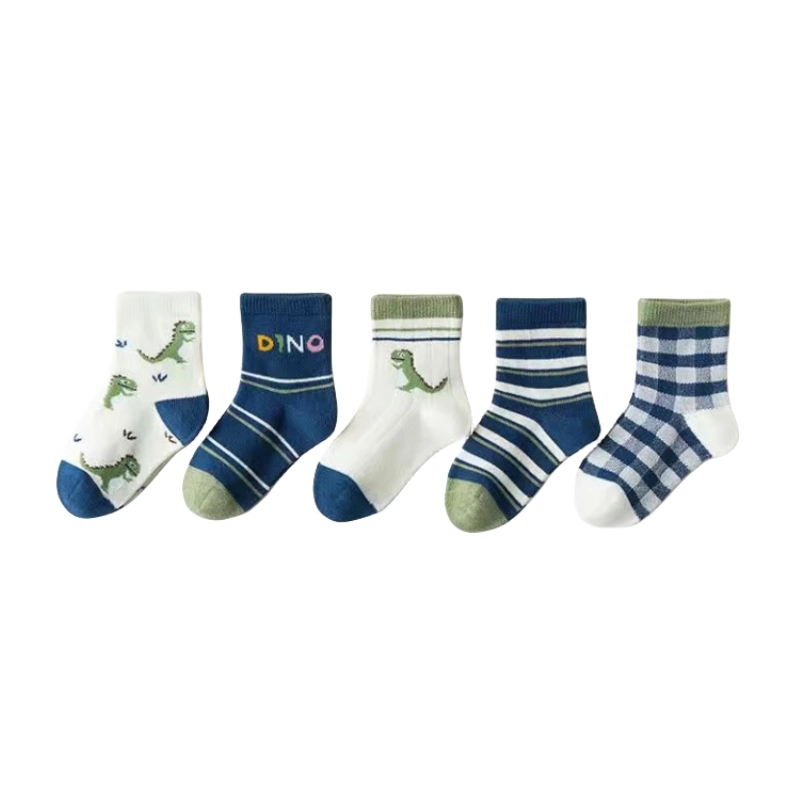 Antibacteriano transpirable piel-amistoso niños Moda Lovely Cute Cotton Boys Tobillo Crew suave Sock