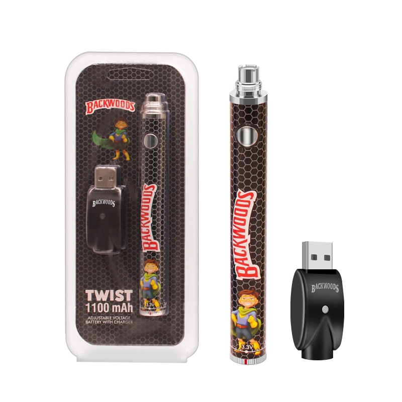 510 Backwoods batería recargable de 1100mAh hilos VAPE Twist baterías