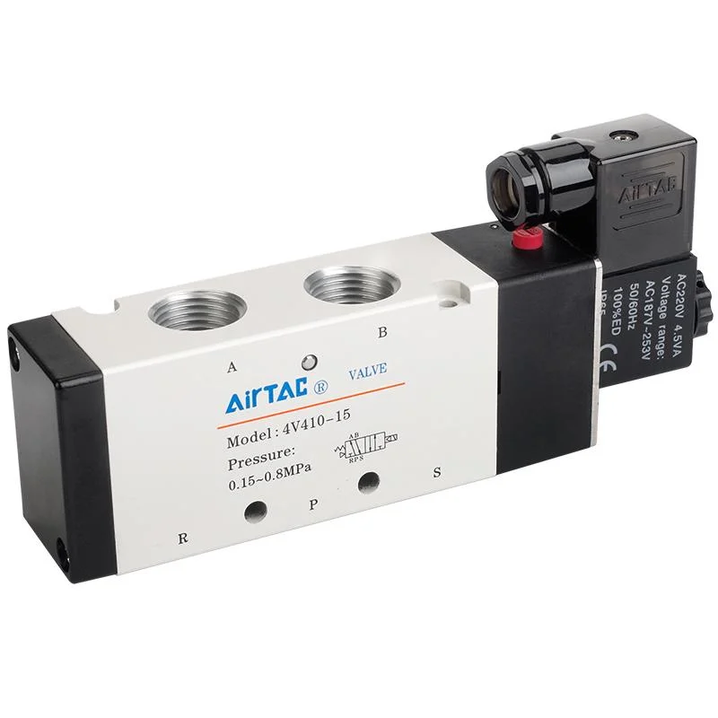 Airtac Directional Valve 4V410-15 Pneumatic Cylinder Accessories Pneumatic Solenoid Air Valve