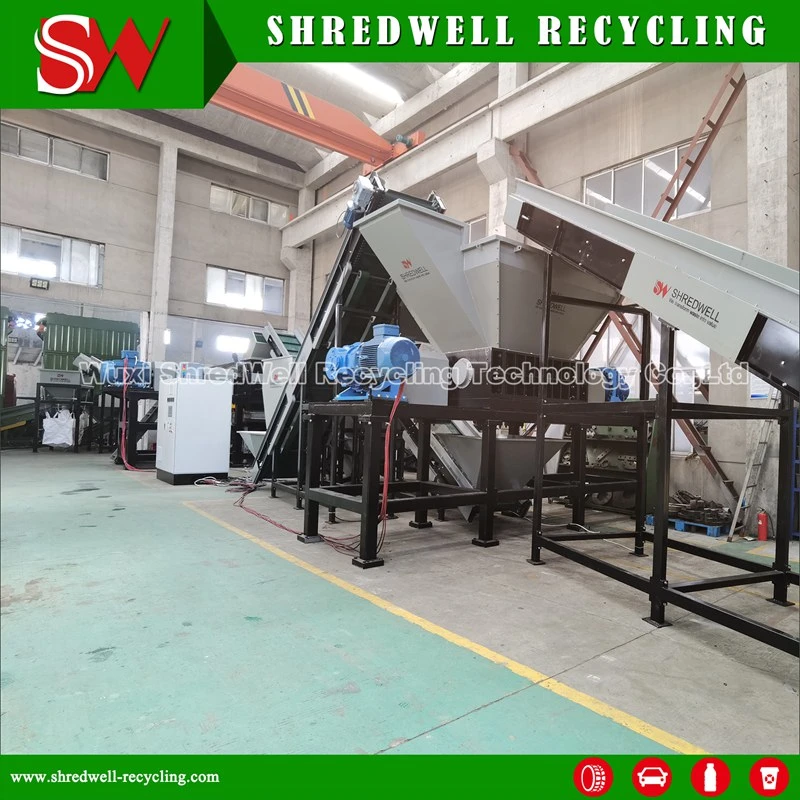 Shredwell Complete Waste Tyre/Tire Shredding Plant to Make Rubber Powder