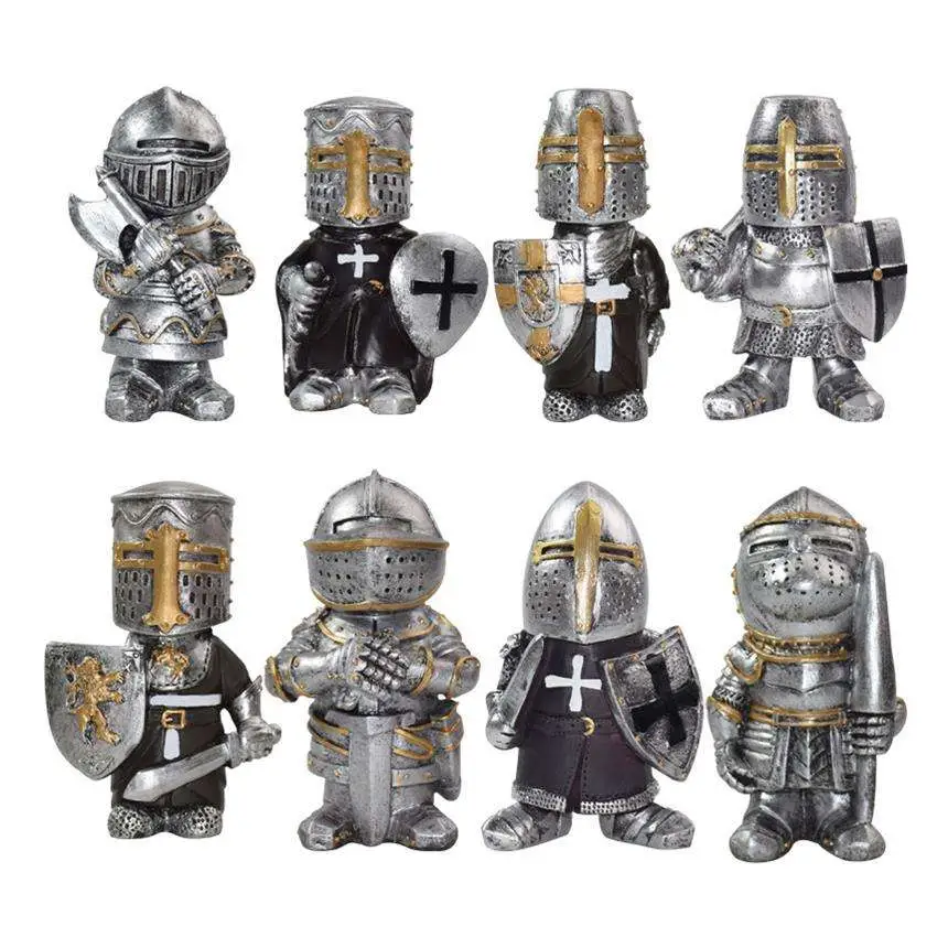 Resin Custom Knight Figurines Action Figur Gnome Wache Pferd Skulptur