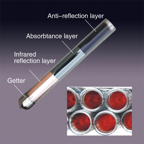 Tubos evacuados por energía solar