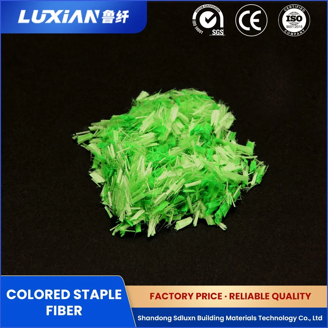 Sdluxn Gewöhnliche Feste Staple Faser Probe Verfügbar Farbe Regeneriert Polyester Fiber China Anti-Distortion Farbe Recyceltes Polyester Stapelfaser Lieferanten