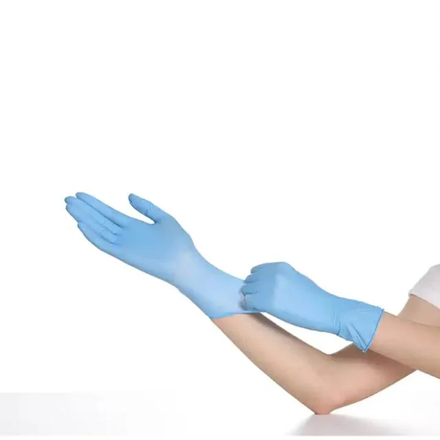 Medical Supply Powder Free Medical Disposable Blue Examination Nitrile Gloves Exam Glove