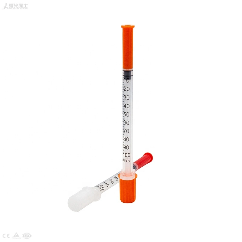 Wholesale/Supplier Sterile Disposable Medical Insulin Syringe 1.0 Ml with Fixed Needle