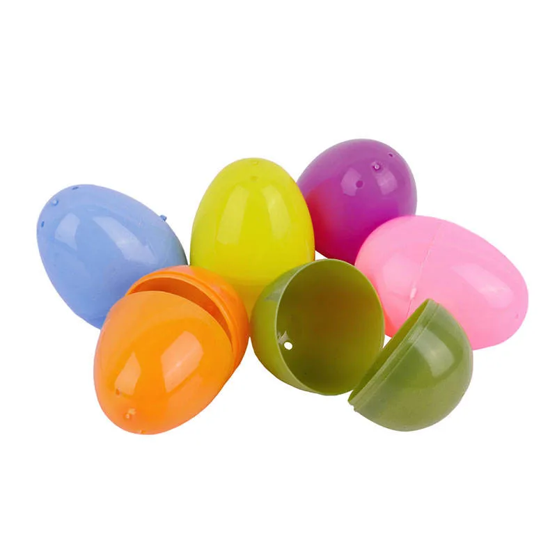 2023 Easter DIY Assorted Colors Openable Plastic Easter Eggs