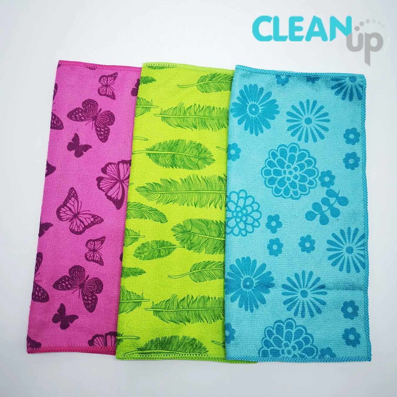 Printing Microfiber Cloth Set for Household Cleaning