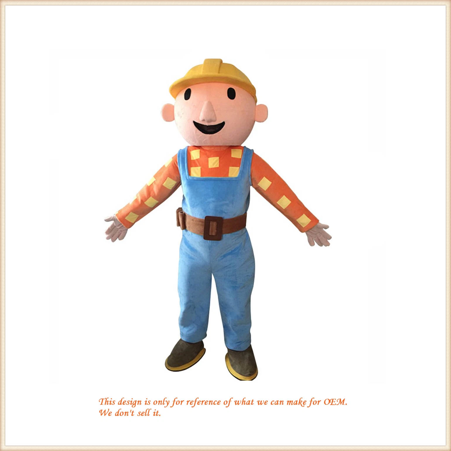 Trabajador de construcción de peluche juguete/ entrañable personaje de dibujos animados Doll peluches