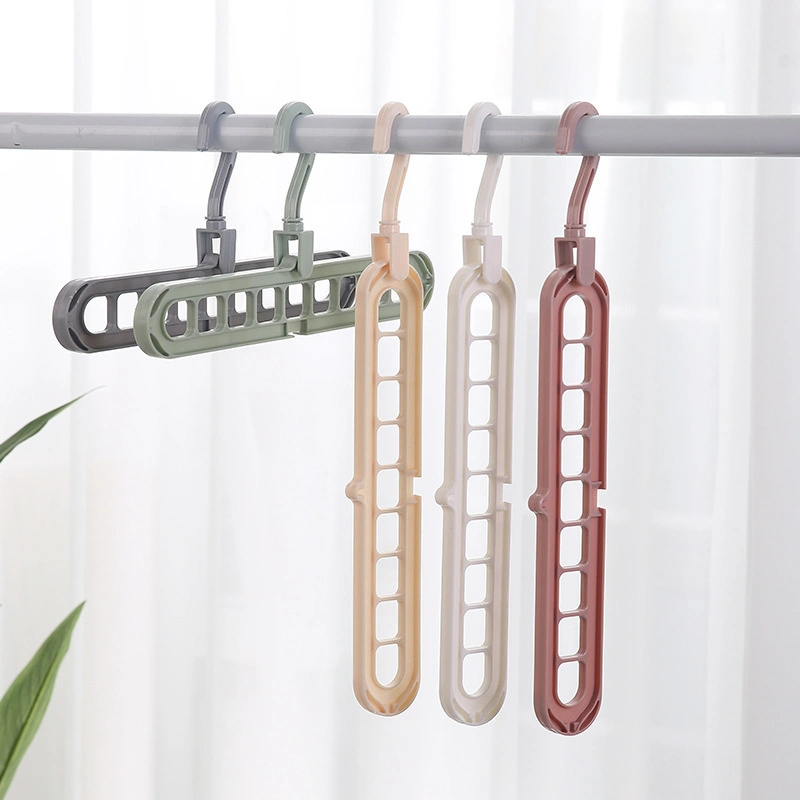 Folding 9-Hole Clothes Hanger