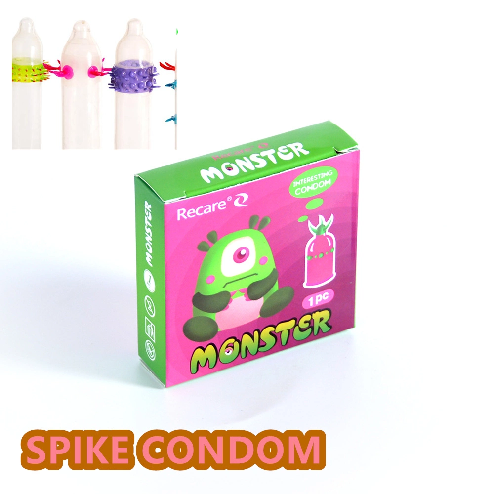 Creative Spike Condom with Different Shapes for Male Masturbation with Throns Made in China