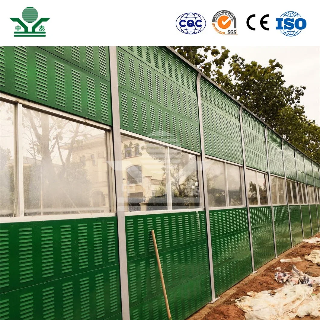 Zhongtai Outdoor Sound Barrier Walls Residential China Manufacturing Звукозаход Панели ограждения Светло-серый цветной звуковой барьер для помещения