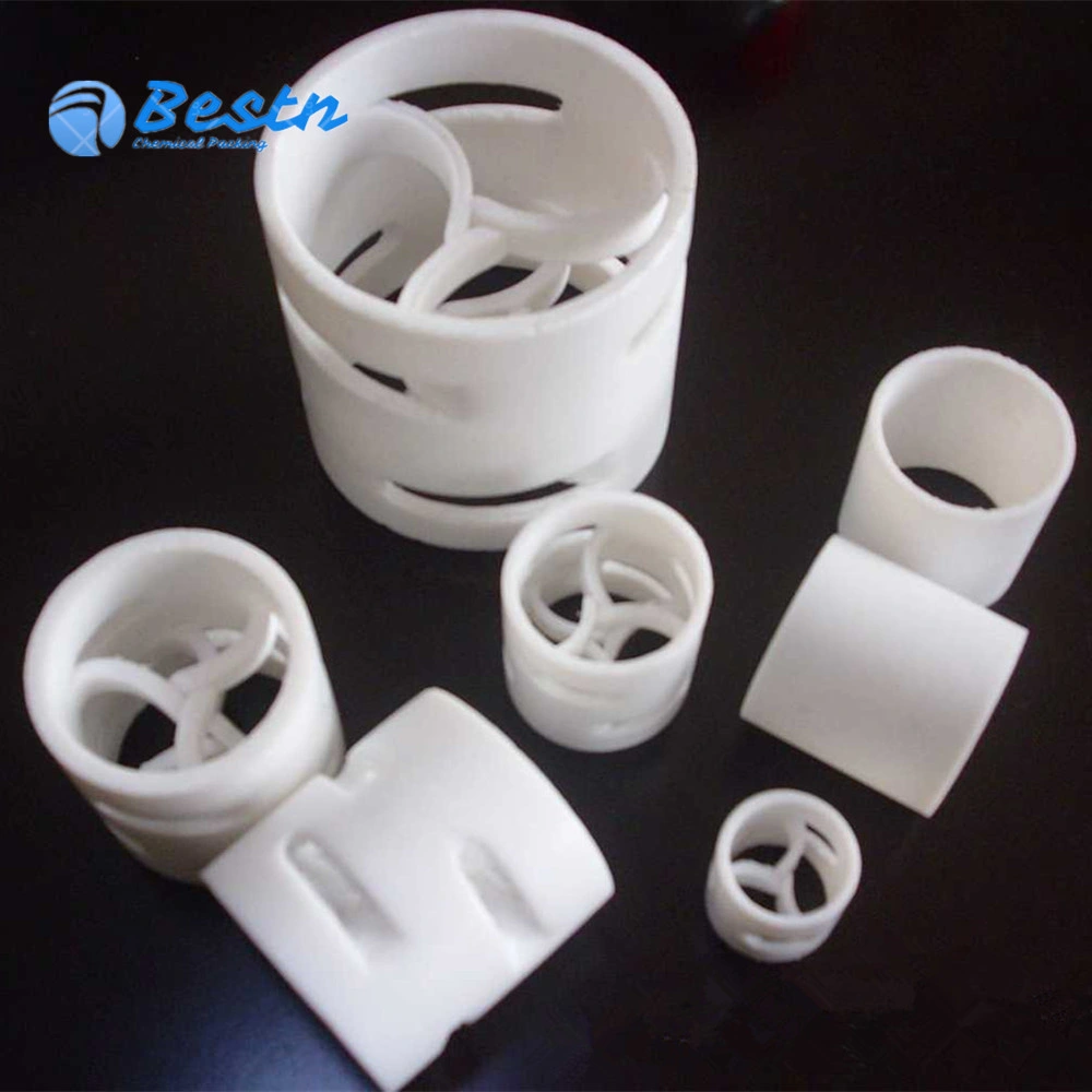 20mm 25mm 50mm 76mm PP PTFE PVDF CPVC Plastic Pall Ring for Chemical Tower Packing