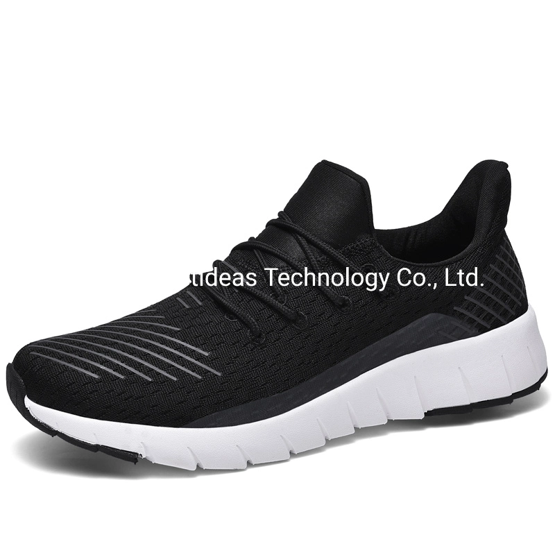 Hot Sale Flyknit Upper Black Men Shoes Fashion Sneaker Sports Shoes