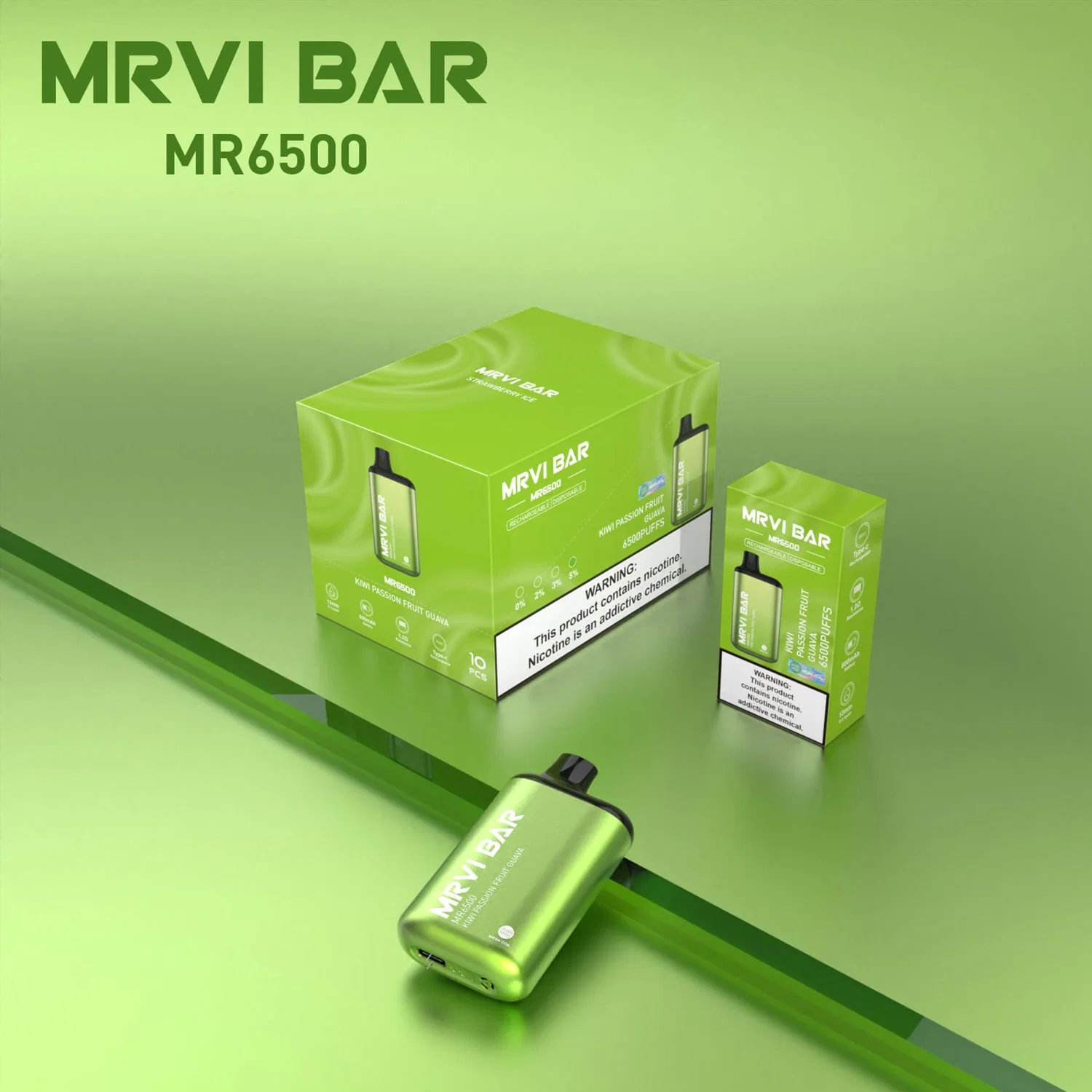 Top Quality Custom Vape Pen Mrvi Bar 6500 Puffs 13ml Prefilled Cartridge Thick Oil Tank Elf Box Rechargeable E Cigarette Disposable/Chargeable Pod