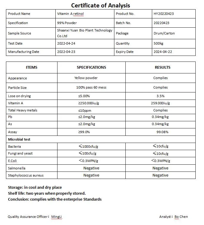 Professional Supply Vitamin a Acid CAS No 302-79-4 Tretinoin Powder / Retinoic Acid