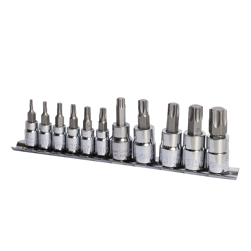 Fixtec Manufacturer Supplier 11PCS 1/4"&3/8"Drive Bits Socket Set Professional Hardware Tools