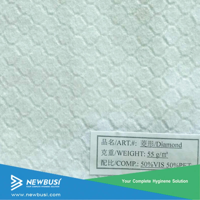 45-100GSM Plain and Cross Embossed Spunlace Non Woven Fabric