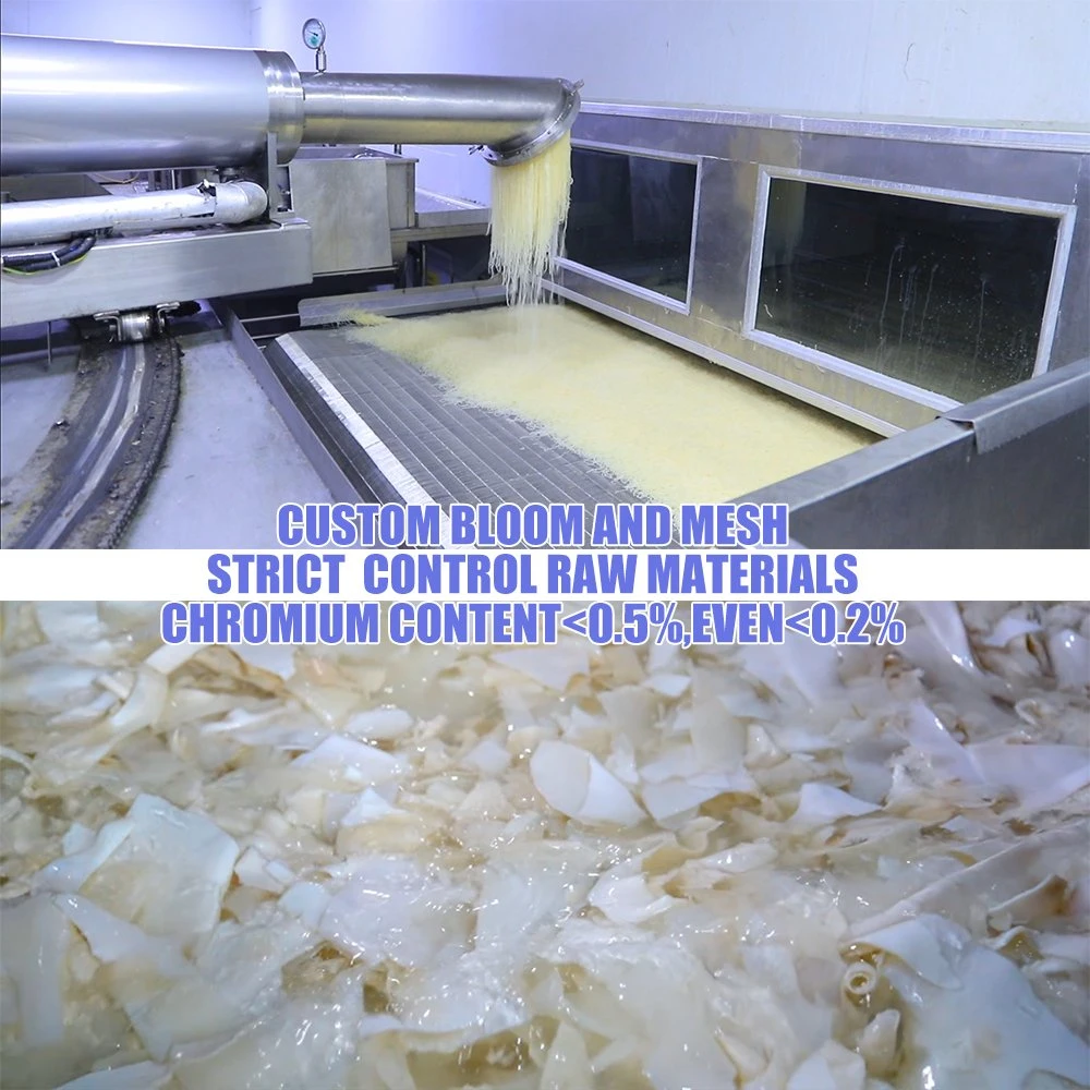 Food Grade Gelatin Hersteller Custom Bloom Bovine Gelatin Pulver