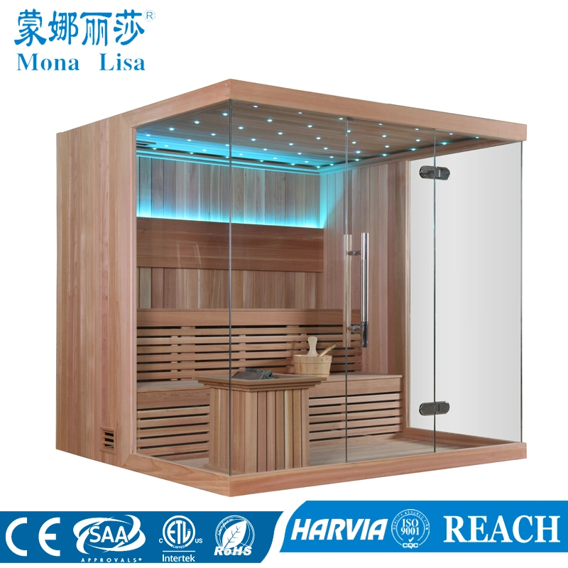 Two-Meter High 3-4 People Capacity Wooden Dry Sauna Room (M-6042)