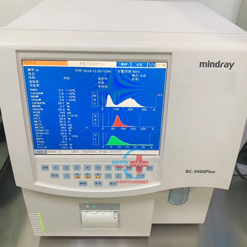 in Good Condition Used Mindray Bc-3000 Plus Cbc Machine 3 Parts Auto Blood Cell Counter Hematology Analyzer