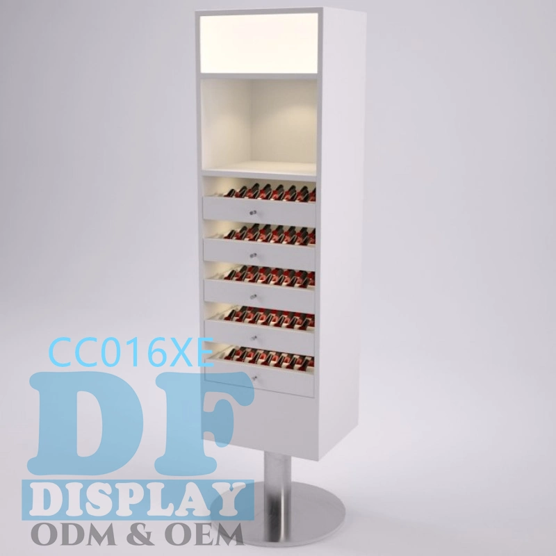 Nail Polish Display Rack Floor Stand Nail Polish Display Cabinets Make up Display Case for Shop Cosmetic Display Nail Polish Counter Display Stand