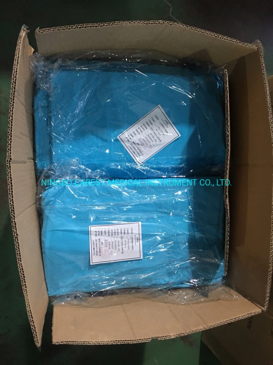 CE Approved Disposable Non-Woven Isolation Gown /Hospital Clothing Patient Gown