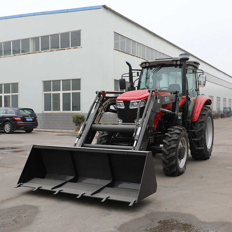 Factory 4WD Tractor with Front End Loader and Backhoe