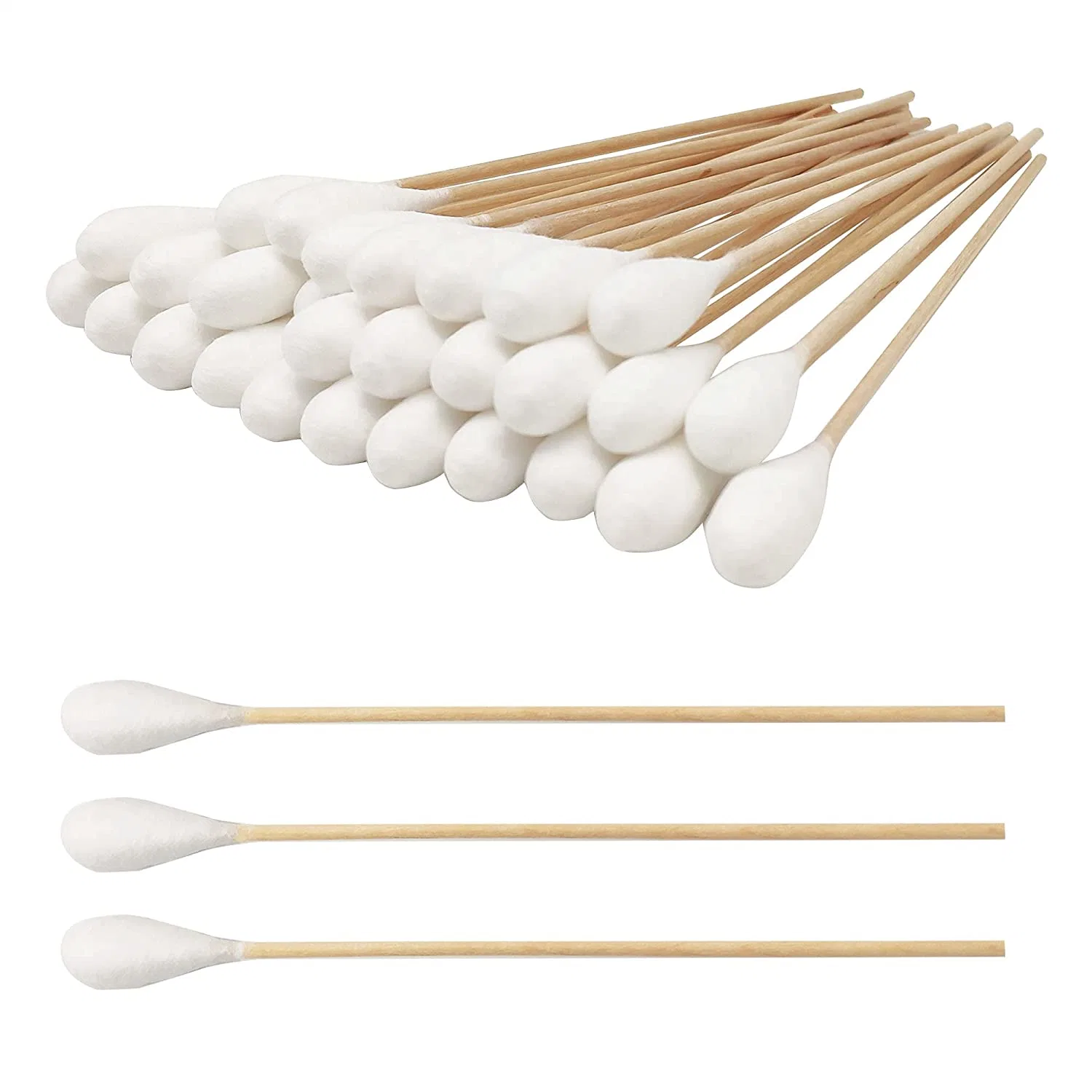 Long Micro for Kids Cosmetic Swab Holder Bamboo Cotton Swabs