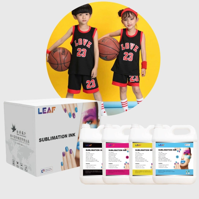 LEAF 1000ml Sublimation Ink Set - Vibrant CMYK Colors for Heat Transfer Printing