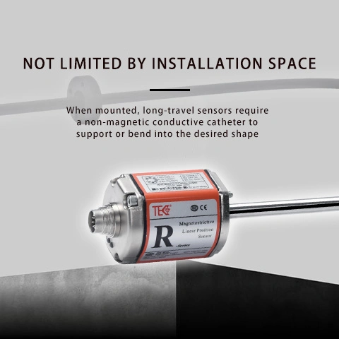 RF Flexible Outer Tube Displacement Sensor with CE Certification Suitable for Long Stroke Oil Cylinder Applications