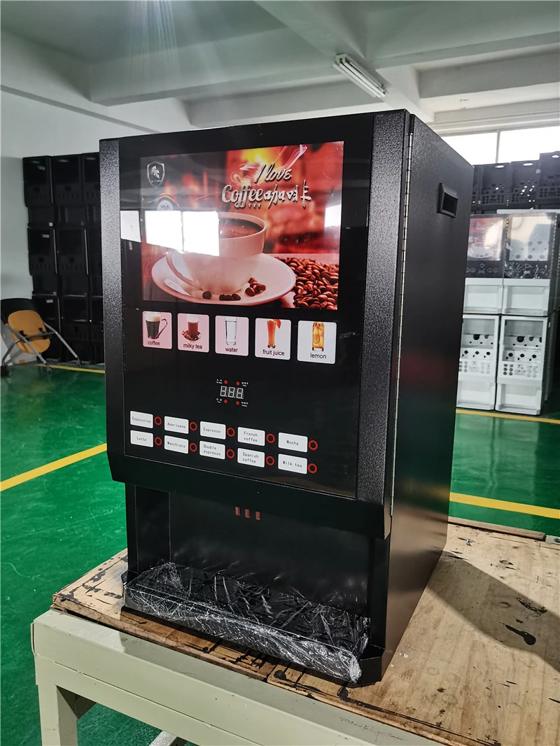 10 Selection Drinks Touch Button with Light Box Mocha Espresso Milk Coffee Vending Machine Wf1-505b