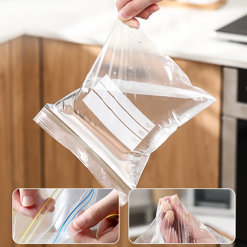 Amazon Venta caliente doble Ziploc bolsas reutilizables congelador